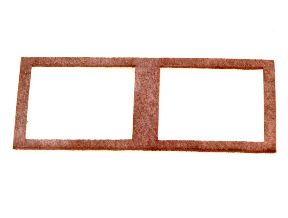 Braune Dichtungsfläche mit zwei rechteckigen Ausschnitten, geeignet für Anwendungen mit Bosch Geräten.